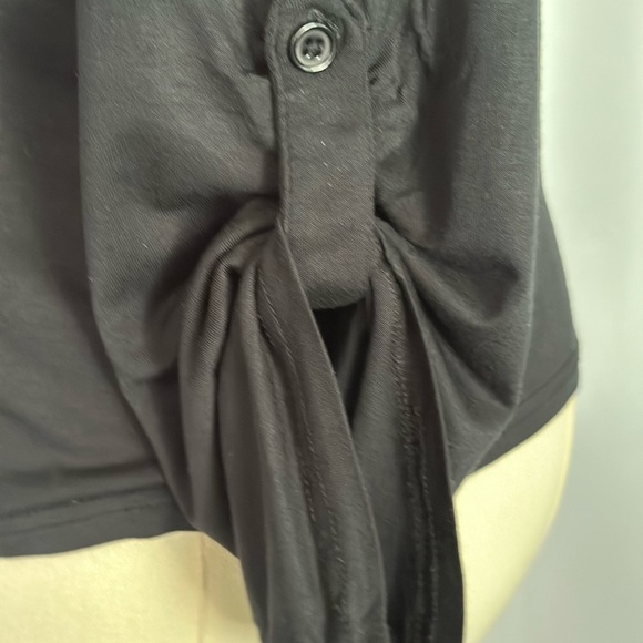 Bell France Black Blouse with Roll Tab Sleeve (731) - Picture 7 of 12
